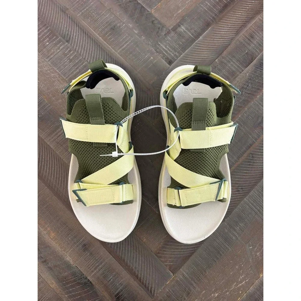 Teva Aventrail Green Yellow Men Hiking Outdoor Trail Sandal Size 10 NEW